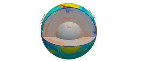 cross-section of earth's inner core