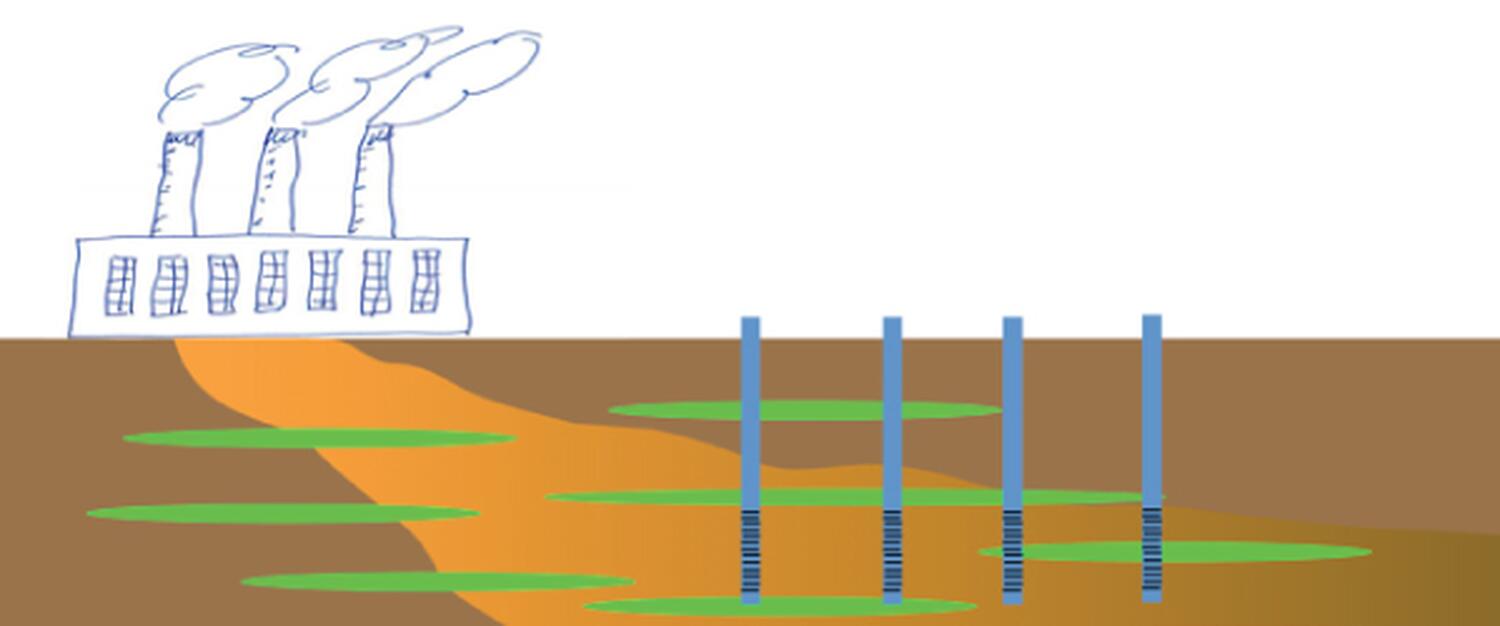 illustration of groundwater extraction