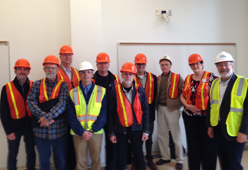 Board members and faculty visiting