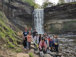 Students on a geology trip