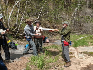 Students on a geology trip