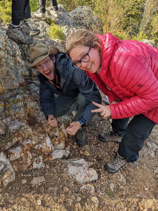 Students on a geology trip