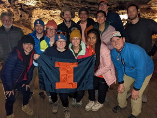 Students on a geology trip