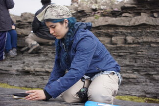 Students on a geology trip