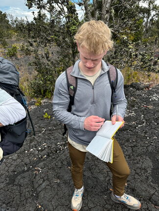 Students on a geology trip