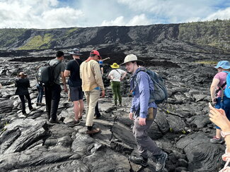 Students on a geology trip