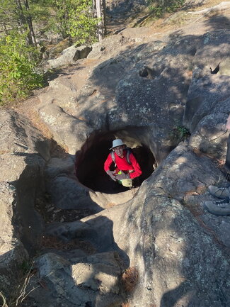 Students on a geology trip