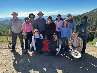 Students on a geology trip