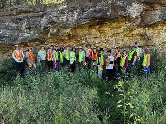 Students on a geology trip