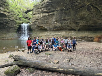 Students on a field trip at Matthiessen State Park