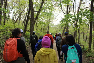 A group of people out for a hike