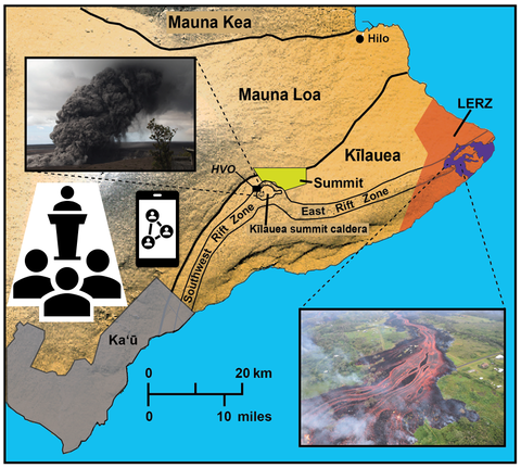 2018 eruption hazard sites from Kilauea