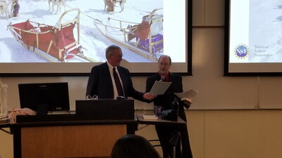 Dr. Easterling Receives a Memento from the Illinois Water Survey