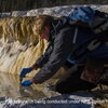 Dr. Bruce Fouke collecting samples in Yellowstone (Permit YELL-3060)